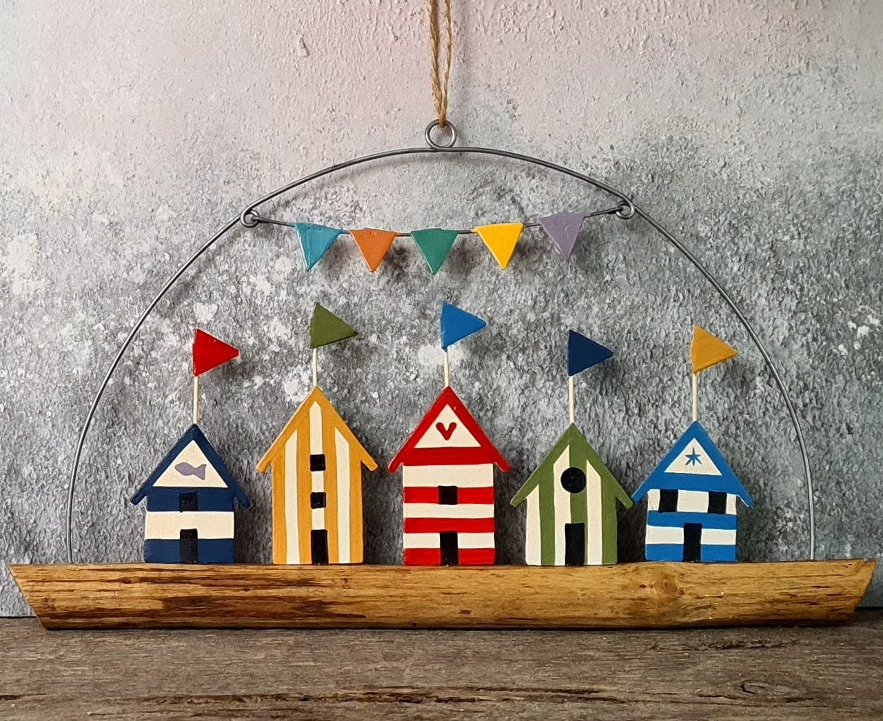 Colourful Beach Huts on Hanger