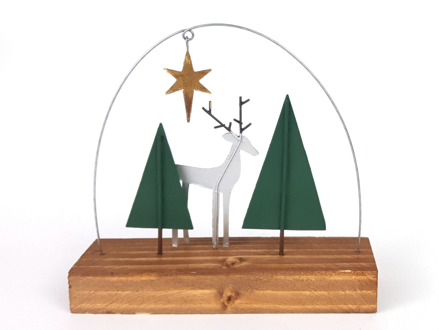 Silver Deer Between The Trees