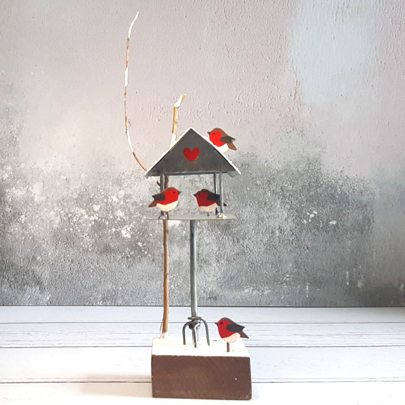 Robins on a Birdtable