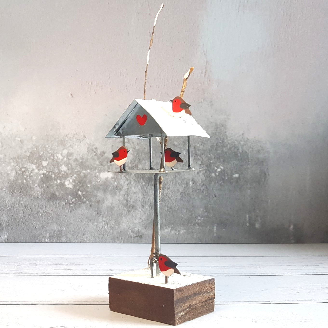 Robins on a Birdtable