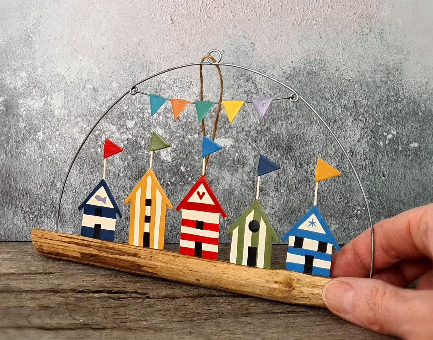 Colourful Beach Huts on Hanger