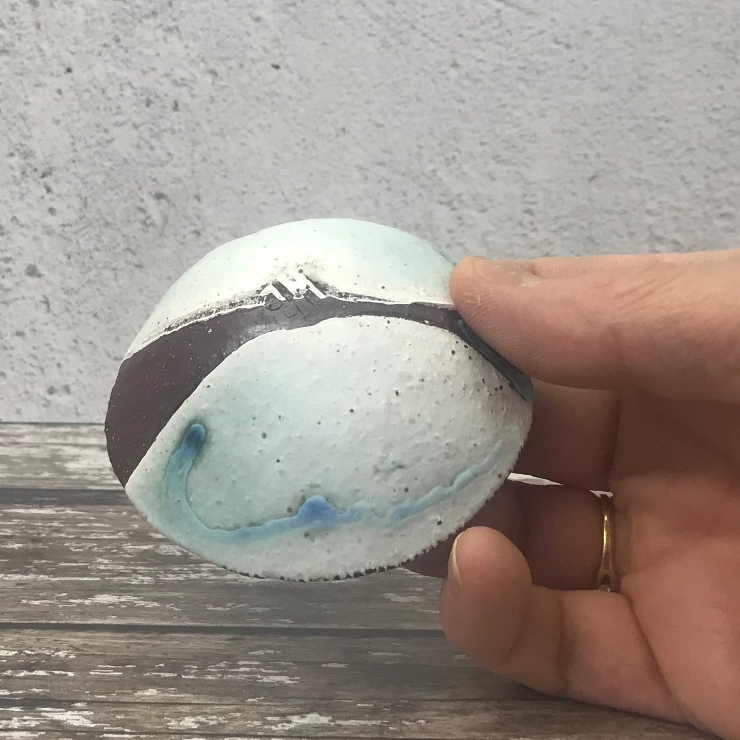 Red Clay Seashell Bowl