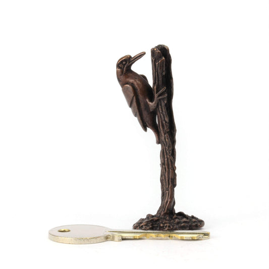 Woodpecker on Tree Stump