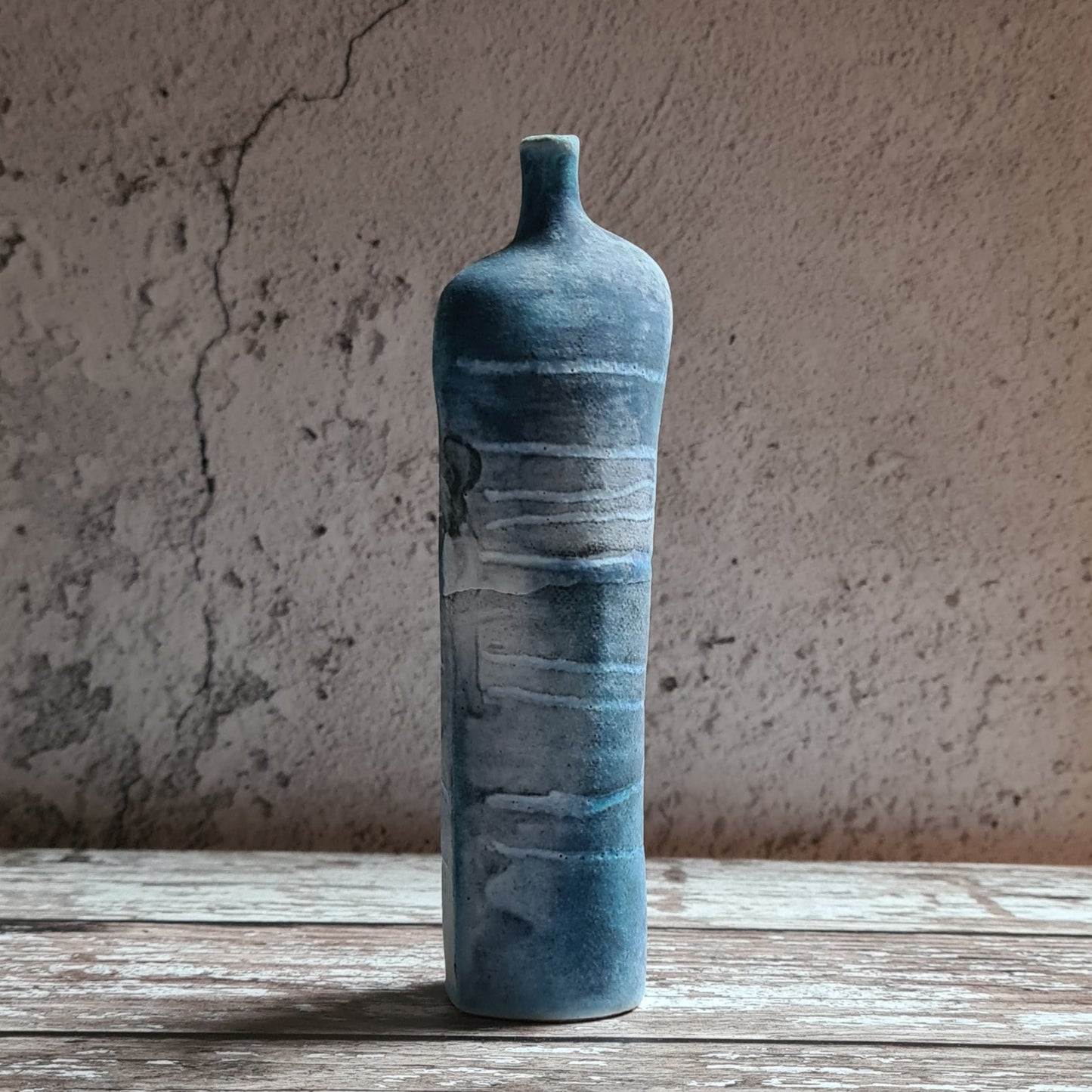 "Tracks" Small Stoneware Bottle